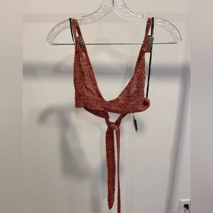 Multicolor Knit Halter Top